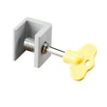 Miniatyrbillede 5 af 5: Enkelt hul ét-stykke sikkerhedsskydevindueslåsestop med sikkerhedslås til hjem aluminiumlegering vindue dørramme-30*24,5mm