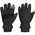 Miniatyrbild 1 av 5: Vinterhandskar Touchscreen Handskar Palm Patch Isolerad Fleece Termisk för Män och Kvinnor Svart，L