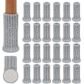 Miniatyrbilde 1 av 5: Grå - 24 stk strikkede stolebensokker for stolebenbeskyttere, beskyttelse for møbelben, flytt enkelt og reduser støy, 8,9*3,3 cm i diameter, Bla