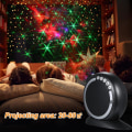 Miniatyrbillede 5 af 5: LED laser stemningslampe, projektorlampe, natlampe, musiklampe, farve dekorationslampe, stjernehimmellampe, LED lampe, RGB gaming lampe, sort