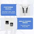 Miniatyrbilde 1 av 5: TOB9S-VAP TUYA Smartlife 63A 1P+N WIFI Smart Bryter Energimåler Kwh Måling Overvåking Strømbryter Relé MCB