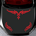 Pikkukuva 1 / 3: Universaalit Racing Hood Stripe -vinyyli tarrat autoon, maasturiin, kuorma-autoon, uusi punainen