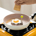 Miniatyrbillede 4 af 5: Blomster-kageform rund omeletform bage omelet cirkel omeletter rustfrit stål kage kiks lille form