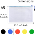 Miniatyrbilde 2 av 5: Farge Tilfeldig A5 Plast Glidelås Lommebok Mappe, Iave 10 Stykker Mesh Glidelås Bag