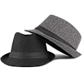 Miniatyrbilde 3 av 5: Vanntett Filthatt Jazzhatt Sammenleggbar Trilbyhatt Retro Stil Rullet Bremskjerm Myke Luer Bowler Hatter - Kvinner Menn