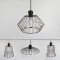 Miniatyrbilde 1 av 5: Retro multi-formet taklampe, DIY lampeskjerm S