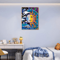 Pikkukuva 2 / 5: DIY 5D timanttimaalaussetti aikuisille 12x16 tuumaa aurinko ja kuu pyöreä täysi timanttikristalli timanttikirjonta ristipistotaide