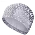Pu-belagd simmössa för män och kvinnor, blank hajskinnsdesign, elastisk Silver