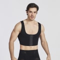 Miniatyrbilde 1 av 3: Herre Bryst Vest Korsett Bryst Flat Bryst Bandasje Stram Body Shaper Undertøy M