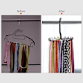 Miniatyrbilde 2 av 5: 2 stk. Twirl Tie Rack, roterende belte- og skjerfhengerholderkrok for skaplagring White