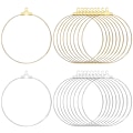 Miniatyrbillede 1 af 5: Øreringe Hoops til smykkefremstilling, 40 stk. 2 farver 40mm Øreringefremstillingskit Bulk Beading Hoops Øreringe Finding Round