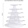 Pikkukuva 2 / 5: Macaron-kakun esittelyalusta, 6-kerroksinen pyöreä muovikakkutorniteline