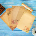 Miniatyrbillede 3 af 5: 8 vintage kraft brevpapir A5 brev tak brev romantisk kærlighedsbrev nye 8 ark