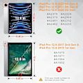 Miniatyrbillede 2 af 4: Sort, Etui til iPad Pro 12,9 tommer 2022/2021/2020/2018 (6./5./4./3. generation) - [Blyant opbevaring] 360° roterende cover Auto Sleep/Wake Etui Swivel