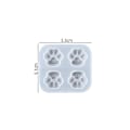 Miniatyrbillede 2 af 5: 3 stk. 3d dekorative poteaftryk silikoneform non-stick kattepote varmebestandig 4 hulrums genanvendelig epoxyform