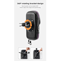 Miniatyrbillede 2 af 5: Sort vandtæt reflekterende cykeltelefonholder, cykelramstyr taske, 360° rotation cykeltelefonholder, cykel taske med touch screen opbevaringsplads f