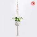 Miniatyrbilde 1 av 5: 4 stk hageblomsterpottenettpose håndvevd DIY bomullsrep hengende kurv 6
