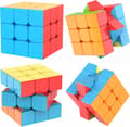 Miniatyrbillede 2 af 5: Mærkatfri 3x3x3 Speed Cube med Cube Tutorial Drej hurtigt og jævnt 3x3 Magic Cubes Puslespil Hjernelegetøj til børn og voksne