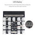 Miniatyrbillede 5 af 5: Breakout Board 17 Port 6Pin LED Display Power Module Server Card 6Pin til 8Pin Kabel til 1200W 750W PSU GPU BTC Mining
