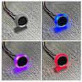 Miniatyrbillede 3 af 5: R502-F Vandtæt Lille DC3.3V Diameter 21.5mm MX1.0-6Pin Kapacitiv Rund LED Fingeraftryksmodul Sensor Scanner A