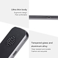 Miniatyrbillede 4 af 5: Tovejs stemmefotooversætter, Bluetooth 4.2 realtids oversættelsesenhed, 70 sprog ultratynd lommeoversætter Black