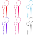Pikkukuva 1 / 5: 120 kpl hiuspunos tarvikkeet Poninhäntä Styling Maker Clip Ranskan Letti Työkalu Magic Topsy Tail Loop Hiukset Kit Naisille