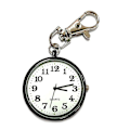 Miniatyrbillede 1 af 5: Quartz Lommeur Keychain Ure Runde Skive Bærbar Simpel Vedhæng Til Kvinder Mænd
