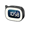Miniatyrbild 1 av 5: Resväska väckarklocka, svart bärbar LCD digitalklocka med temperatur, 12/24H, snooze-funktion, bakgrundsbelysning och batteridriven för resor, sovrum,