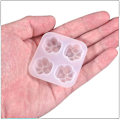 Miniatyrbillede 4 af 5: 3 stk. 3d dekorative poteaftryk silikoneform non-stick kattepote varmebestandig 4 hulrums genanvendelig epoxyform