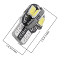 Pikkukuva 4 / 5: 20 kpl W5W T10 LED-polttimo Canbus 5730 8SMD 12V 6000K 194 168 LED-auton sisäkartta Dome-valo Pysäköintivalo Auton signaalivalo