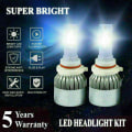 Miniatyrbild 1 av 5: 1 par COB 9005 H10 HB3 LED strålkastare glödlampa kit 1800W 270000LM 6000K dimljus