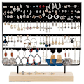 Miniatyrbilde 1 av 2: 144 hullers øreholderstativ smykker display stud oppbevaringsstativ Black