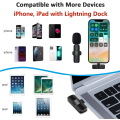 Miniatyrbilde 5 av 5: Profesjonell trådløs lavaliermikrofon for iPhone og iPad Trådløs omnidireksjonal kondensatoropptaksmikrofon for videopodcastintervjuer