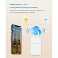 Miniatyrbilde 3 av 5: Matter WiFi Smart Bryter Vegglysbryter Smart Kontroll 1 2 3 4 6 Grupper Knapp for APP 4 Veis