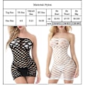 Miniatyrbillede 2 af 4: Kvinder Stropløs Net Bodycon Minikjole Lingeri Hullet Ud Mesh Nattøj Undertøj Rose Red