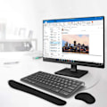 Miniatyrbillede 4 af 5: Håndledsstøtte til tastatur, 3-delt håndledsstøttesæt med musemåtte + håndledsstøtte til mus, ergonomisk håndledspude og memory foam-materiale til computer