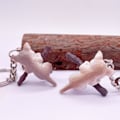 Miniatyrbillede 3 af 4: Kvindernes søde dyr kat vedhæng charme børns legetøj nøglering nøglering taske charme 3D kat nøglering enkelt ring, blå øjne
