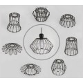 Miniatyrbilde 2 av 5: Retro multi-formet taklampe, DIY lampeskjerm S