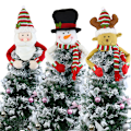 Miniatyrbilde 2 av 5: 1 x Juletrær Toppstjerne Gammel Mann Liten Ornament Juleartikler Filt Juletrær Lue Henger Ornament