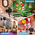 Miniatyrbild 5 av 5: Julprojektorljus Utomhus Julprojektor HD Slide Wave Light Fjärrkontroll Timer Jul Dekoration Semesterprojektor