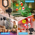 Miniatyrbilde 5 av 5: Juleprojektorlys Utendørs Juleprojektor HD Slide Wave Light Fjernkontroll Timer Julefestdekorasjon Ferieprojektor