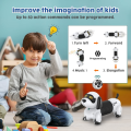 Miniatyrbillede 3 af 5: Fjernbetjent elektronisk hund til børn - Robotkæledyr Interaktive robotdyr Smart RC hvalp Programmerbar med gående og dansende legetøj til piger drenge
