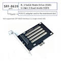 Pikkukuva 3 / 5: SFF-8639 U.2 U.3 - PCIE 3.0 4.0 X1 -sovitinkortti, sovitin emolevyn paikka PCIEX1, monitoimisovitinmoduuli