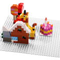 Miniatyrbillede 4 af 5: 2 stk. Klassiske bundplader Byggeplader til byggeklodser 25,5x25,5cm Grå White