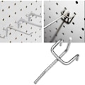 Miniatyrbild 3 av 5: 50 st Pegboard-krokar, väggkrokar för display Pegboard Garage Store Verktyg Förvaring Hängare Vägg Hylla Krokar