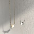 Miniatyrbild 4 av 5: S925 sterling silver vit fjäril mamma hänge halsband för kvinnor, nisch design mening choker nyckelben kedja