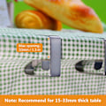 Miniatyrbillede 3 af 5: Dugclips til duge - 8 stk. - Tykkere rustfrit stål - Dugklemmer - Holder til picnic, grill, bryllup, gør-det-selv-fest