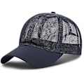 Miniatyrbillede 1 af 4: Unisex Mesh Baseball Caps Justerbar Åndbar Fuld Net Sol Hat Navy blue