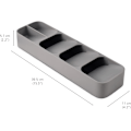 Pikkukuva 3 / 5: DrawerStore Compact Cutlery Organizer Kitchen Drawer Tray, Small, Gray