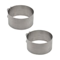Miniatyrbillede 1 af 2: 2 stk. Justerbar Rustfrit Stål Mousse Cutter Rundformet Kageform Chokoladeform Hjem Køkken Bageværktøj